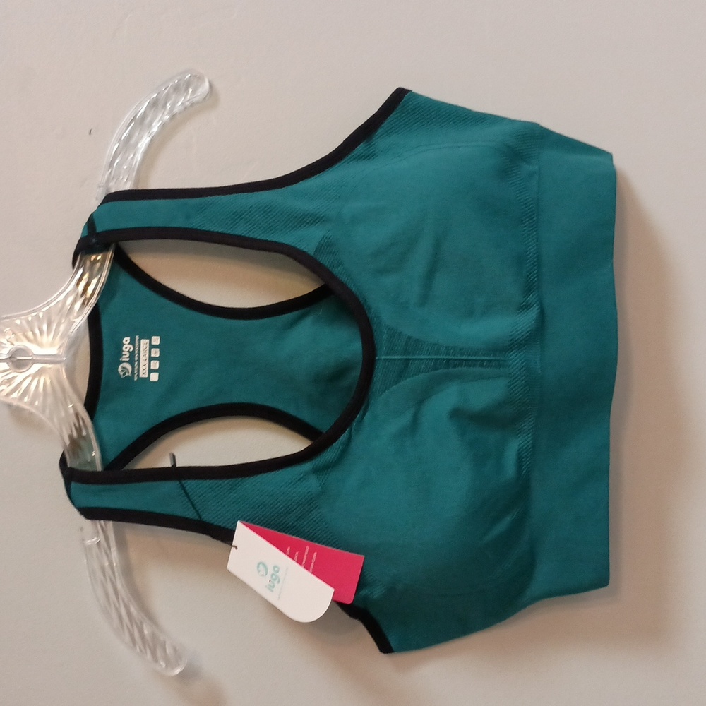 Women's Size XXXL High Impact Racerback Sports Bra Padded Green - Picture 9 of 11